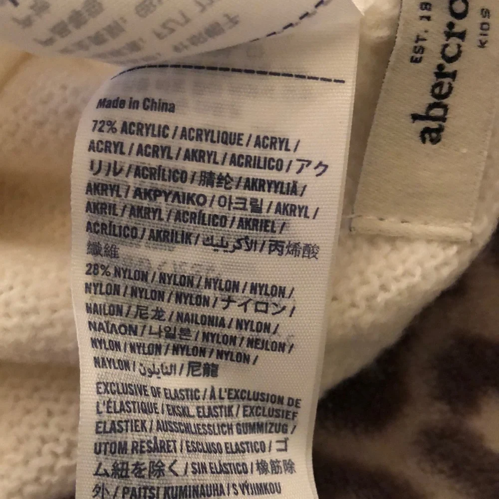 Abercrombie Kids Cream Beanie Hat Jewels One Size